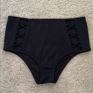 Shade and Shore High Rise Black Bikini Bottom